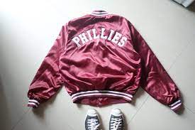 Vintage Philadelphia Phillies 80s Jacket Satin Mlb Jacket Etsy Mlb Jackets 80s Jacket Jackets