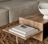 Mesa de centro em travertino com 2 tampos Distinct
