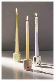 Reactive Ceramic Taper Candle Holder Diy Candle Holders Clay Clay Candle Holders Clay Candle Holders Diy Ceramic Candle Holders