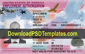 Issuers are visa, mastercard, american express, amex. Us Employment Authorization Card Template Ead Template Psd Card Template Employment Psd Templates
