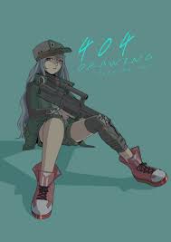 h&k g11, gun, holding weapon, assault rifle, green headwear - Anime R34