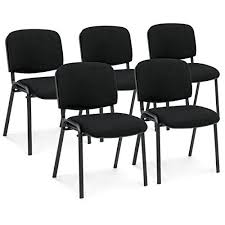 Best Choice Products Set Of 5 Heavy Duty Ergonomic Conference Room Office Chairs Black Black Office Chair Blue Dining Room Chairs Comfy Leather Chair
