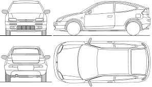In the rest of the world it was also known as 323f, astina, allegro hatchback or artis hatchback. 1996 Mazda 323f Lantis Hatchback Blueprints Free Outlines