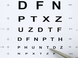 snellen eye chart for testing vision