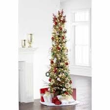 Pin By Megan Koontz On Christmas Table Settings In 2020 Christmas Tree Decorating Themes Pencil Christmas Tree Slim Christmas Tree