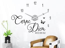 Wandtattoo Uhr Carpe Diem Wandtattoo Uhr Wandtattoo Wanduhr Design