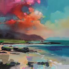Scott Naismith Rhum From South Uist Peinture Abstraite Peinture Ciel Abstrait
