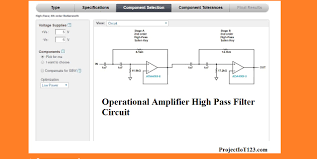 Maybe you would like to learn more about one of these? Operational Amplifier Active High Pass Filter Projectiot123 Technology Information Website Worldwide