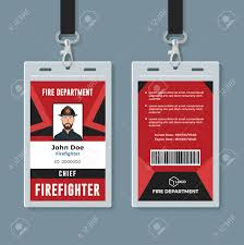 Add photos, logos, seals, backgrounds, wallpapers and panels. Firefighter Id Card Design Template Royalty Free Cliparts Vectors And Stock Illustration Image 123983464