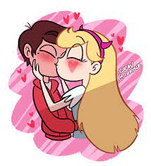 Gravityfying A Quick Starco Kiss I Drew Up For Discord It S Almost Valentine S Day Don T Remind Me That I M S Star Vs The Forces Of Evil Starco Comic Starco