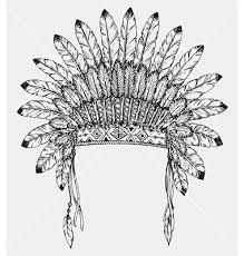 There are some feathers, like the ostrich plume, the peacock and the eagle, that are very distinctive. Native American Indian Headdress With Feathers In Vector On Vectorstock Native American Headdress Indian Headdress Tattoo Native American Feathers