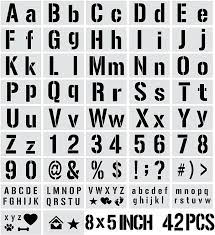 Check out our 2 inch letter stencils selection for the very best in unique or custom, handmade pieces from our shops. Buy Mosaiz Letter Stencils For Painting On Wood 42 Pcs Reusable Extra Large Alphabet Stencils In 2 Font With Signs And Number Stencils Template For Art And Diy Crafts On Wall