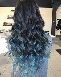 If you have straight hair, try this dark ombre. 40 Fairy Like Blue Ombre Hairstyles