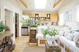 This Tiny 362 Square Foot Beach Cottage Is Big On Style Tiny Beach House Apartment Living Room Layout Tiny House Living