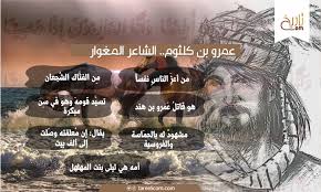 الشاعر عمرو بن كلثوم من أغنى الشعر الجاهلي بعناصر العزة والفخر تاريخكم