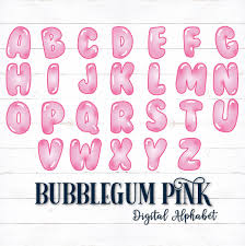 The lowercase and uppercase alphabet letters presented on bubbles. Printable Digital Alphabet Letters Bubble Letters Bubble Etsy In 2021 Bubble Letter Fonts Lettering Alphabet Bubble Letters