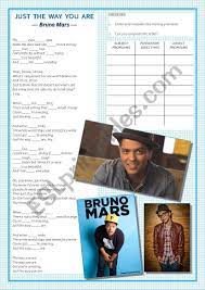 9,038,453 views, added to favorites 150,827 times. Bruno Mars Just The Way You Are Esl Worksheet By Muserge