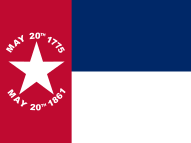 On one of the ribbons in the current flag is emblazoned may 20th, 1775. Flag Of North Carolina Wikipedia