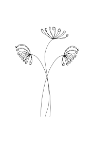 Today i'm sharing this public domain line art flower! Buy Minimal Line Art Flowers Ii Wallpaper Free Us Shipping At Happywall Com
