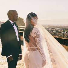 35 Of The Best Celebrity Wedding Dresses Kanye West Wedding Kimye Wedding Celebrity Wedding Dresses