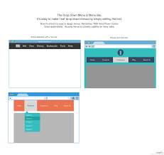 A Web Mockup Template With Menu Illustrated In Creately Click On The Image To Use This As A Template Uidesign U Web Mockup Mockup Template Mockup Templates