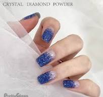 Gel Nail Wraps Nail Stickers Crystal Diamond Powder Blue ...