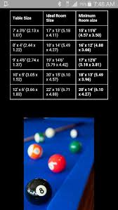 Pool Table Dimensions Pool Table Dimensions Pool Table Room Pool Table