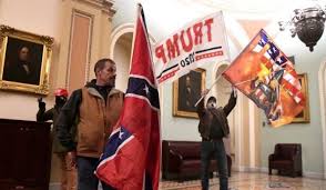 Standing woman to the left with lying man (dead?) at her feet, opposite her a man standing to the right with a figure (dead?) over the shoulder., gem, intaglio, ringstone, glass, color: Woman Shot In Capitol Riot Dies
