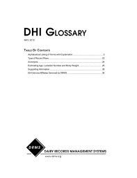 Dhi Glossary Minnesota Dhia