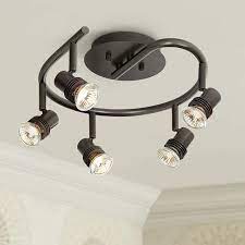 Pro Track Spiral Bronze 5 Light Led Ceiling Fixture 23191 Lamps Plus In 2021 Ceiling Lights Ceiling Fixtures Track Lighting Fixtures