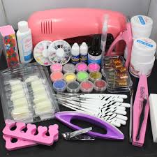 Nsi acrylic powder nail set kit various sizes of crystal clear, white, pink, brand new. Pro Nail Art Uv Gel Kits Tools Pink Uv Lamp Brush Tips Glue Acrylic Powder Set 30 Powder Chemicals Powdered Spicespowder Incense Aliexpress