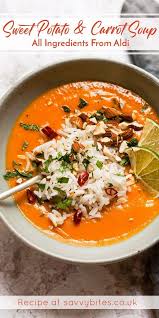 30 Minute Sweet Potato Carrot Soup Recipe In 2021 Easy Soup Recipes Aldi Recipes Aldi Meal Plan