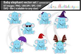 Baby Elephant Svg Baby Elephant Clipart Vector Cute Kawaii Etsy Elephant Silhouette Baby Svg Baby Elephant