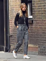 Aesthetic Black And White Plaid Pants Outfit Find Out Where To Get The Pants White Summer Outfits Plaid Pants Outfit Plaid Pants