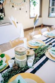 Don't miss this bright and cheerful spring baby shower. Modern Woodland Themed Baby Shower Pretty My Party