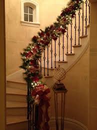 24ft X 12 Garland With Hydrangeas White Lights And Gold Accents On Stone And Cast Iron Spiral Staircase By S Staircase Decor Christmas Garland Holiday Decor