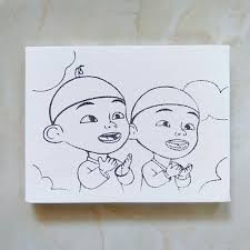 50 gambar kartun lucu imut dan menggemaskan terbaru. Jual Kanvas Lukis Sketsa Upin Ipin Di Lapak Media Kanvas Bukalapak