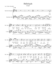 Melhor canção cristiana gospel song: Hallelujah Dueto De Sax Sheet Music For Saxophone Alto Saxophone Soprano Woodwind Duet Musescore Com