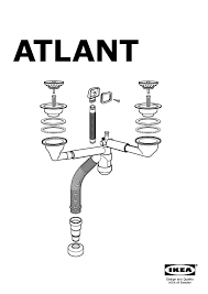 atlant strainer/water trap f dbl bowl