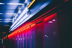 Neon Light Line Lighting And Tunnel Hd Photo By Adrian Spiegelt Adrianspiegelt On Unsplash Neon Wallpaper Photography Jobs Neon Lighting