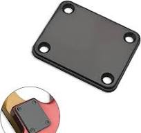 MAXCHEER Placa de pescoço para baixo elétrico, junção de pescoço para  guitarra, placa reforçada, peças de guitarra (preto)
