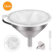 Removable strainer efficiently strains stocks, custards and sauces, or use it to filter the oil from your deep fryer. Funnel Stainless Steel Funnels With Handle Detachable Strainer 300 Mesh Filter Food Filter Straining Kitchen Funnel For Transferring Liquid Oil Juice Coffee Wine And Making Jam 13 Cm 5 1in Buy Online In Aruba At Aruba Desertcart Com Productid