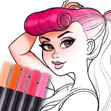 Mermaid Pin-up 02 Printable Adult Coloring Page Instant Download