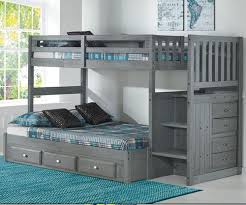 Buy The Discovery Charcoal Mission Twin Over Full Kids Bunk Bed With Stairs At Kids Furniture War Bunk Beds With Drawers Bunk Bed With Trundle Bed With Drawers