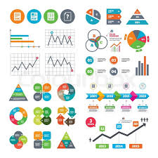 Business Data Pie Charts Graphs File Stock Vector