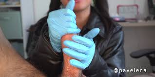 Surgical gloves handjob Chinese a fetish come true
