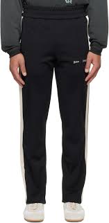 Black Classic Logo Track Pants by Palm Angels on Sale