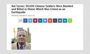 On october 7, 2015, turner returned to radio for the weekly, two hour hal turner show, broadcast on shortwave radio station wbcq and over the internet. No 50 000 Chinese Troops Were Not Killed In Maine Usa