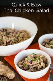 Quck And Easy Thai Chicken Salad With Canned Chicken Recipe Thai Chicken Salad Low Carb Salad Low Carb Yum
