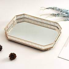 Tray features glass sides and mirrored glass bottom. China Mirrored Crystal Vanity Tray Ornate Decorative Tray For Perfume Jewelry And Makeup 14 X 10 Inche On Global Sources Trays Metal Decoration Mirror Lash Tray With Mirror Mirror Decor Trays For Homes